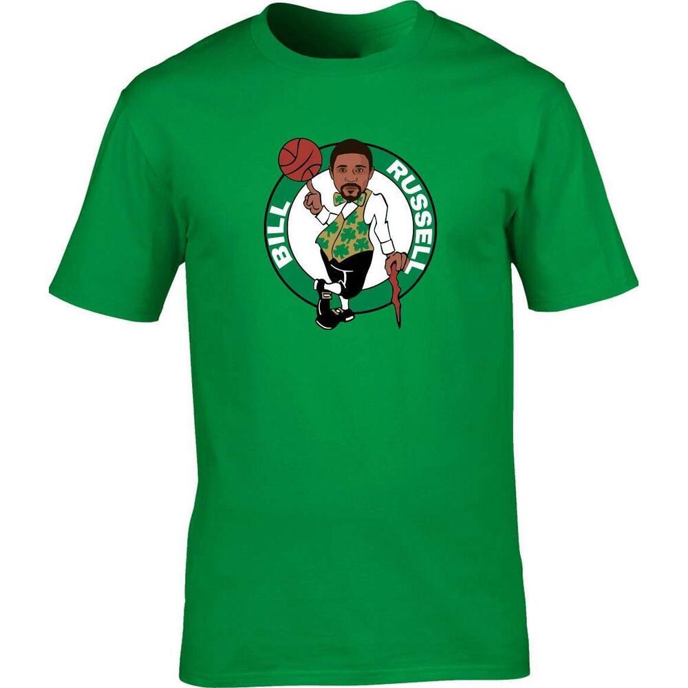 Bill Russell Boston Celtics  Goat Long Short Sleeve T-Shirt